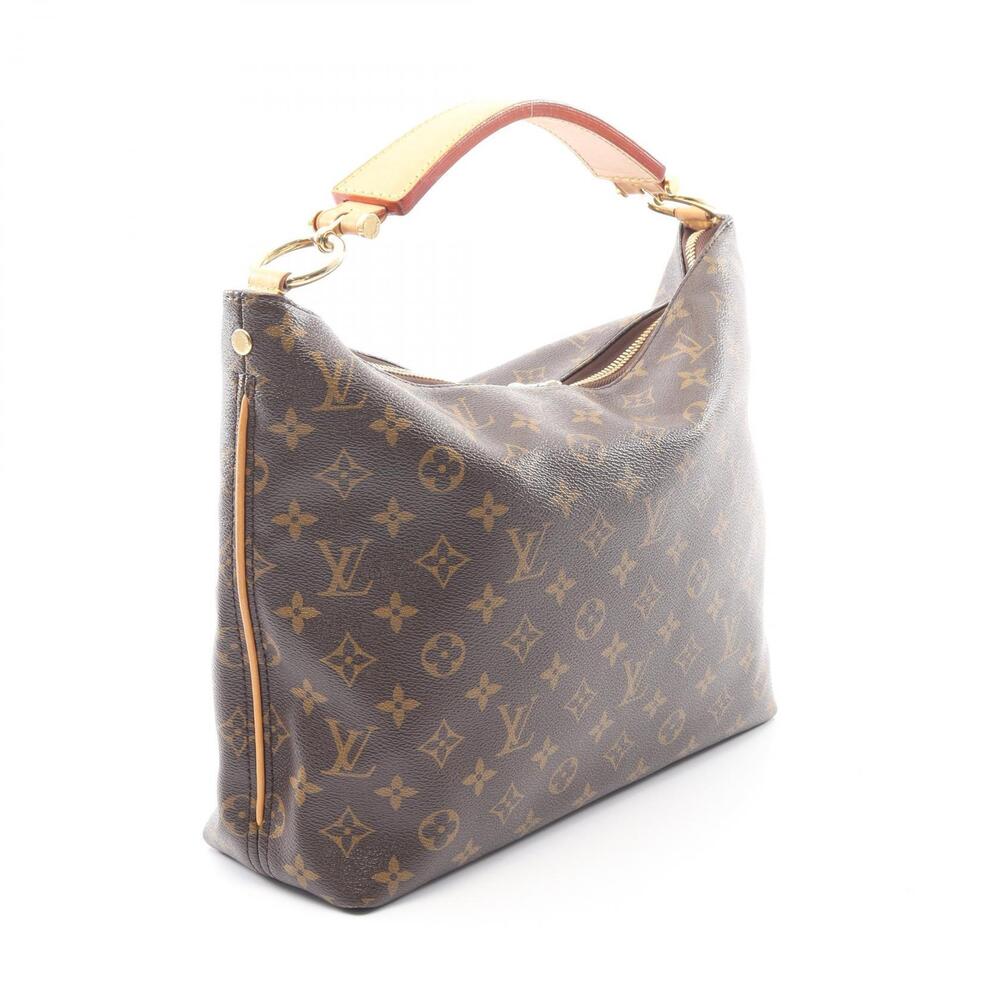 Louis Vuitton Sully Shoulder Bag Canvas Leather Monogram Brown